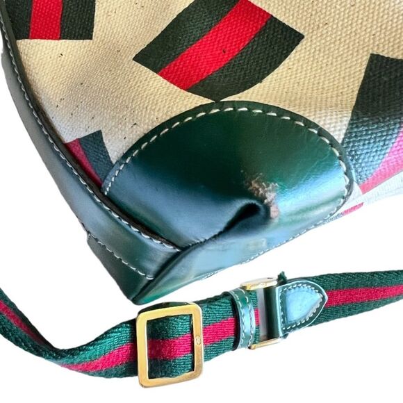 Vintage Gucci Tennis for spring 1989 coated cotton canvas Unisex Drawstring Bag - Picture 12 of 16